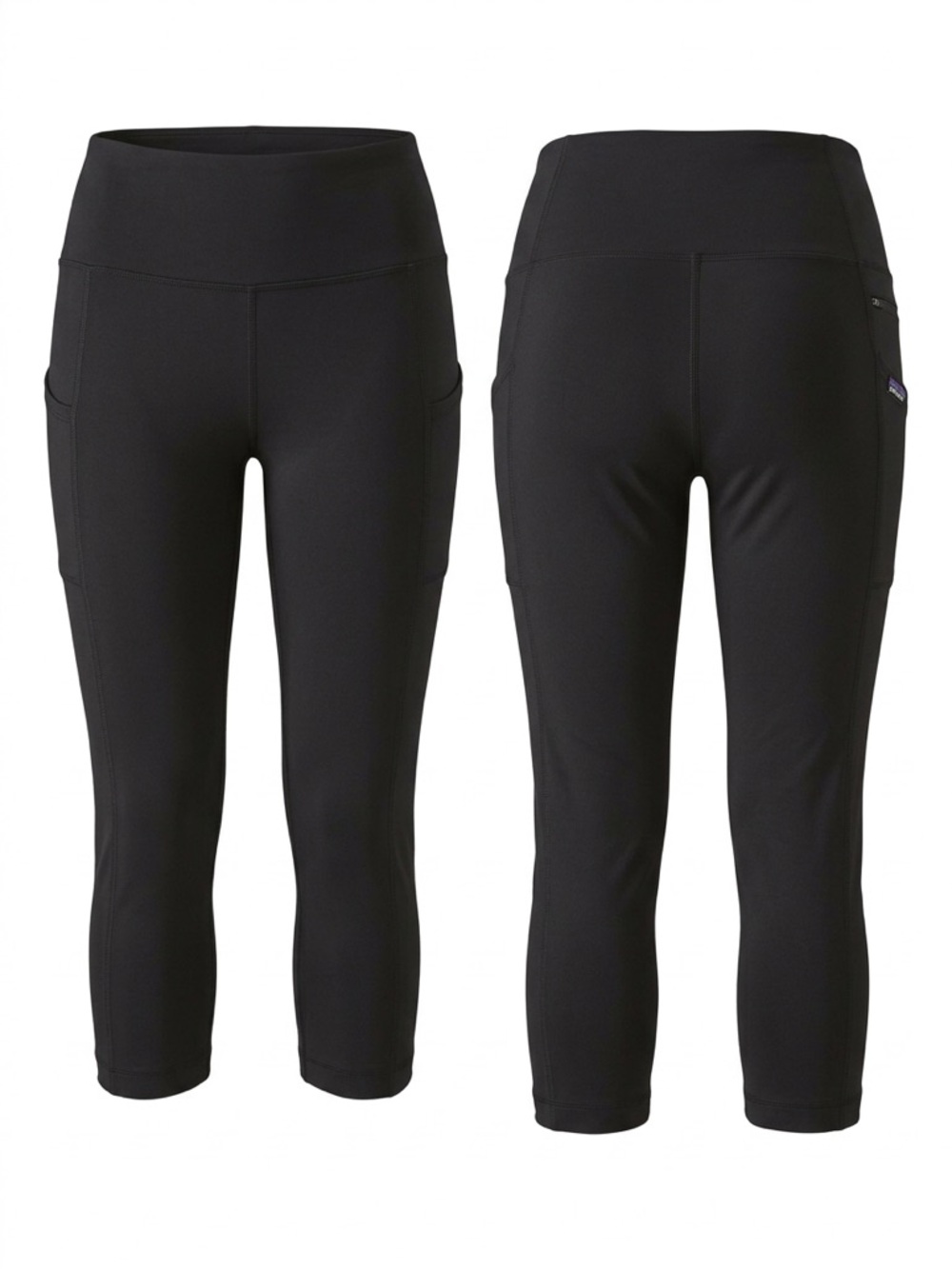 Patagonia Centered Cropped Leggings - Black (Size Large)
